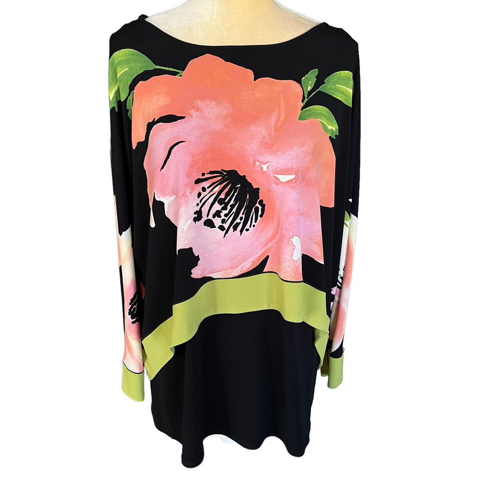 Eva Varro Loggia Floral Tunic Top Size Large